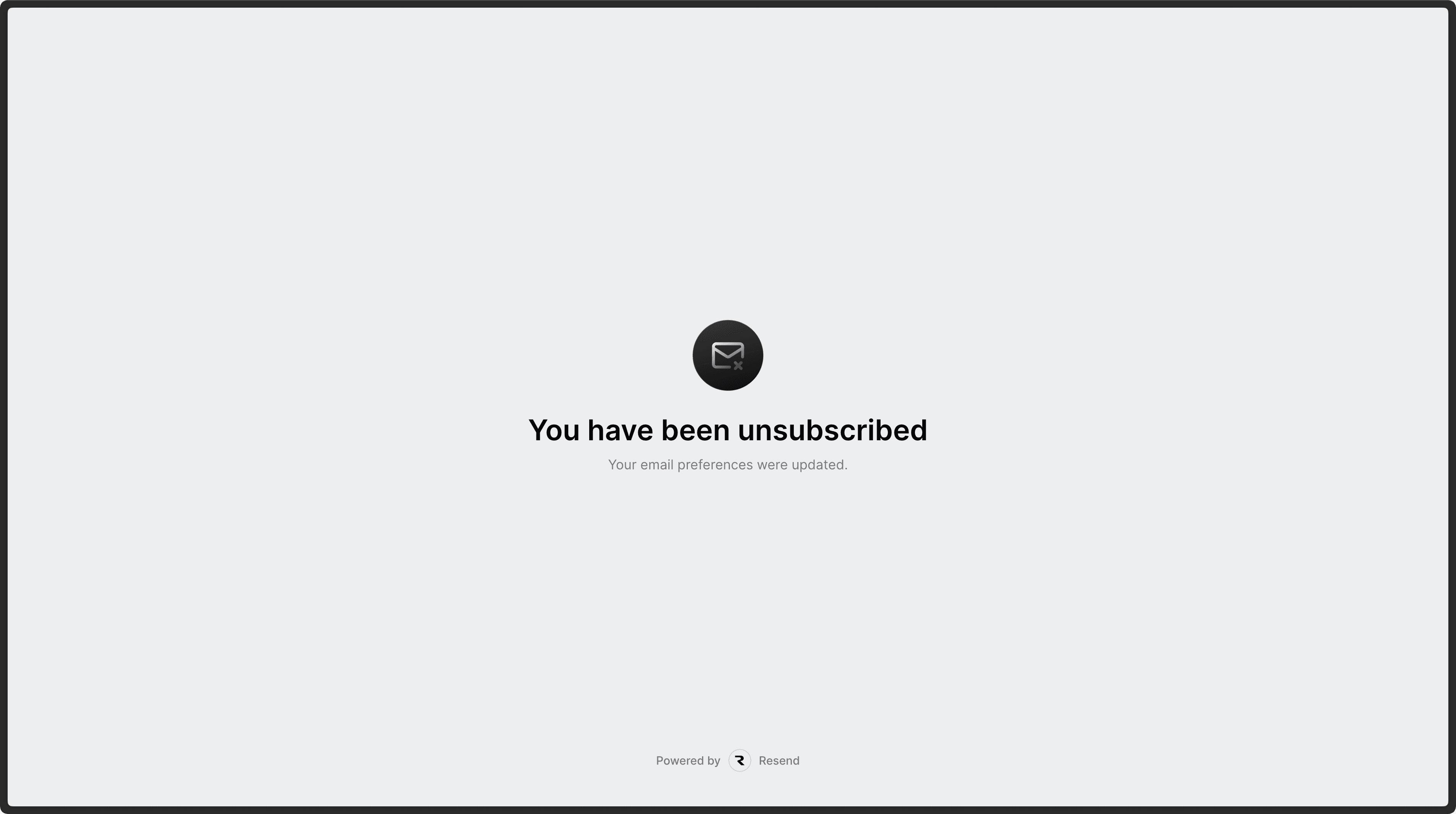 New custom unsubscribe page