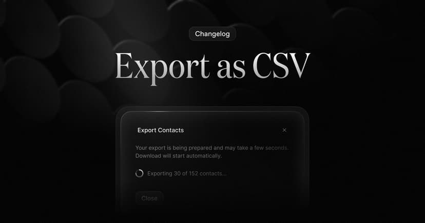 Exports as CSV